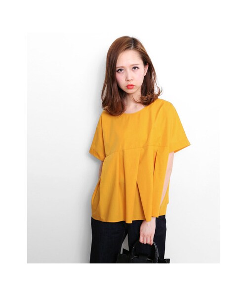 KBF（ケイビーエフ）の「ランダムタックプルオーバー（トップス・レディース・WHITE/SAX/YELLOW/NAVY・one）」の19枚目の写真