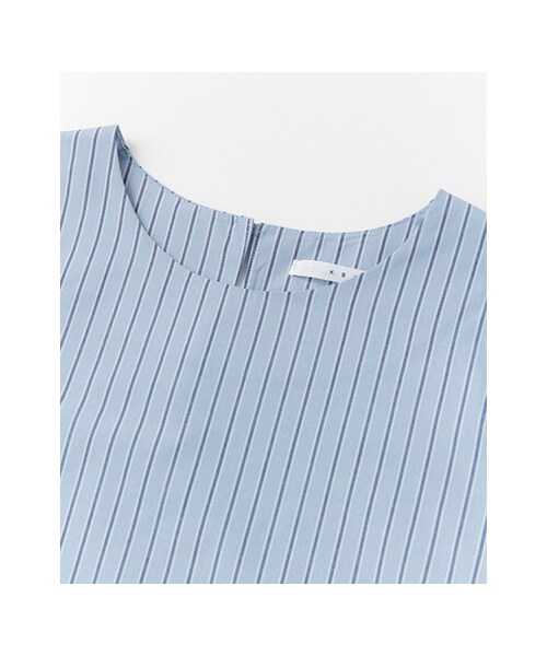 KBF(ケイビーエフ)の「ストライプ肩タックプルオーバー(トップス・レディース・BEIGE/WHITE/BLUE・one)」の10枚目の写真