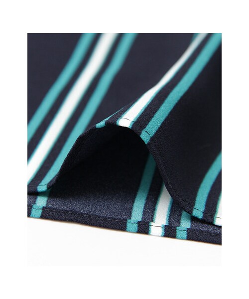 URBAN RESEARCH（アーバンリサーチ）の「レジメンストライプブラウス（トップス・レディース・OFF×YEL/NVY×GRN・FREE）」の12枚目の写真