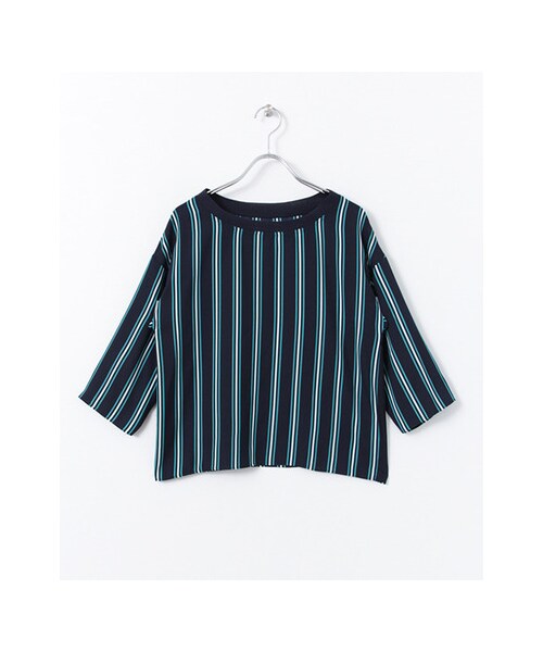 URBAN RESEARCH（アーバンリサーチ）の「レジメンストライプブラウス（トップス・レディース・OFF×YEL/NVY×GRN・FREE）」の2枚目の写真