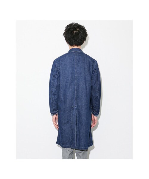 美品 アーバンリサーチドアーズ D'sh by URBAN RESEARCH DOORS チェック柄 ウールツイード ステンカラーコート グレー/Ｌ □ D\u0027sh アーバンリサーチ ドアーズ ダメージ加工 デニム パンツ