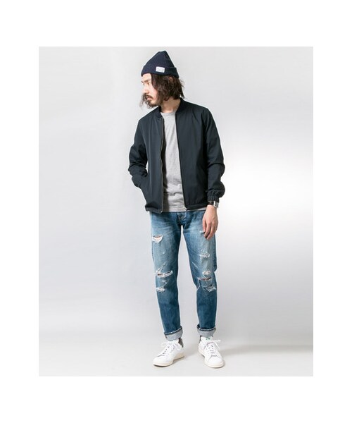 URBAN RESEARCH（アーバンリサーチ）の「ツイルストレッチリブブルゾン（ジャケット/アウター・メンズ・NAVY/BLACK/KHAKI・M/L）」の5枚目の写真