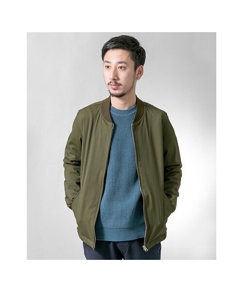 URBAN RESEARCH（アーバンリサーチ）の「ツイルストレッチリブブルゾン（ジャケット/アウター・メンズ・NAVY/BLACK/KHAKI・M/L）」の8枚目の写真