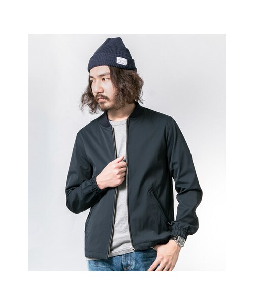 URBAN RESEARCH（アーバンリサーチ）の「ツイルストレッチリブブルゾン（ジャケット/アウター・メンズ・NAVY/BLACK/KHAKI・M/L）」の4枚目の写真
