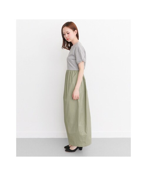 KBF（ケイビーエフ）の「Tシャツ切替マキシワンピース（ワンピース/ドレス・レディース・T/GRY×KHA/WHT×NVY/NVY×BLK・one）」の8枚目の写真