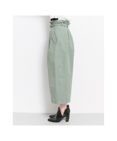 KBF(ケイビーエフ)の「クロップドビッグパンツ(パンツ・レディース・L.KHAKI/WHITE/BLACK・one)」の8枚目の写真
