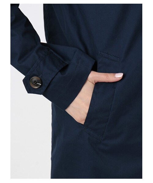 SEVENDAYS=SUNDAY（セブンデイズサンデイ）の「・TCツイル裏コーティング ステンカラーコート（コート　・レディース・ベージュ/カーキ/ネイビー・M/L）」の8枚目の写真