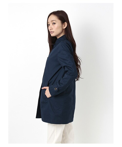 SEVENDAYS=SUNDAY（セブンデイズサンデイ）の「・TCツイル裏コーティング ステンカラーコート（コート　・レディース・ベージュ/カーキ/ネイビー・M/L）」の5枚目の写真