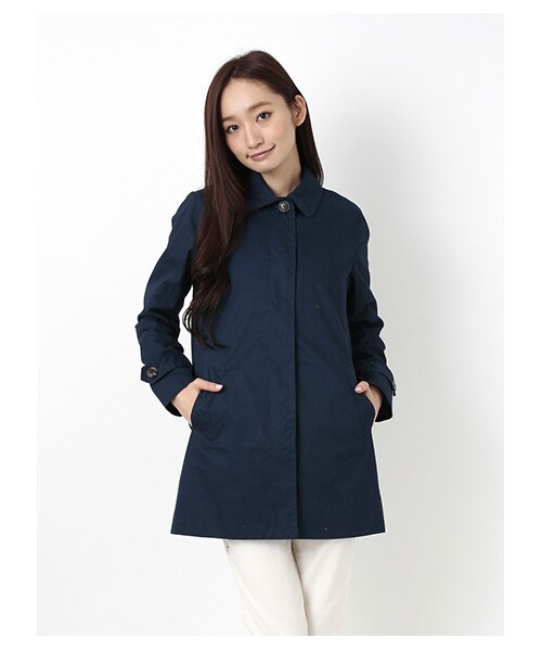 SEVENDAYS=SUNDAY（セブンデイズサンデイ）の「・TCツイル裏コーティング ステンカラーコート（コート　・レディース・ベージュ/カーキ/ネイビー・M/L）」の4枚目の写真