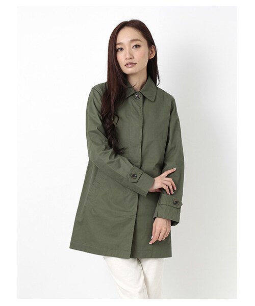 SEVENDAYS=SUNDAY（セブンデイズサンデイ）の「・TCツイル裏コーティング ステンカラーコート（コート　・レディース・ベージュ/カーキ/ネイビー・M/L）」の2枚目の写真