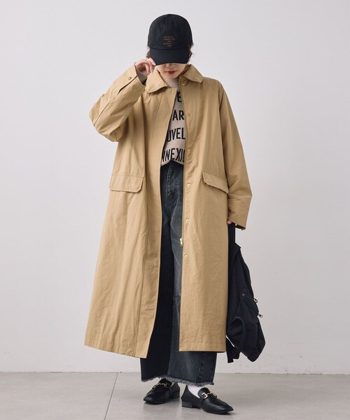 PUALCECIN ピュアルセシン ステンカラーコート　秋服 高密度ツイルステンカラーコート | PUAL CE CIN(ピュアルセシン