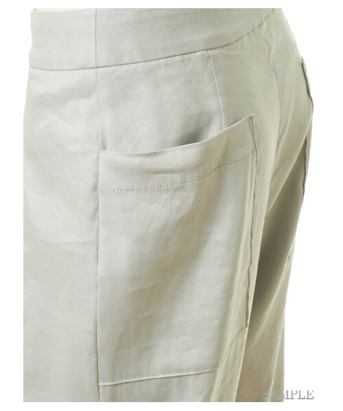 FURFUR（ファーファー）の「ギャバリネン スラックスボトム（タックパンツ・レディース・LGRY/YEL/NVY・F）」の9枚目の写真