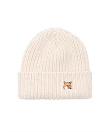 Maison Kitsune | Maison Kitsuné Fox-embroidered ribbed-knit beanie(帽子)