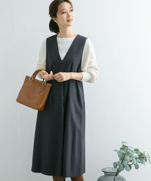 URBAN RESEARCH DOORS(アーバンリサーチドアーズ)の「『UR TECH』ツイルフレアジャンパースカート(ワンピース/ドレス・レディース・CHARCOAL/BLACK/CHOCO・M)」の17枚目の写真