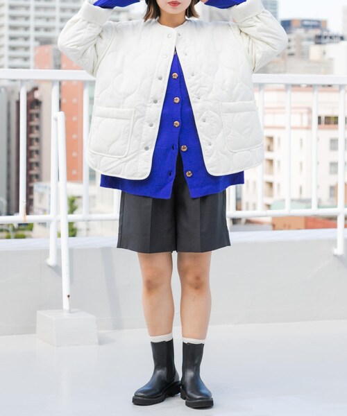 SENSE OF PLACE by URBAN RESEARCH（センスオブプレイスバイアーバンリサーチ）の「『Sorona』キルティングショートコート（ジャケット/アウター・レディース・OFF WHITE/BLACK/KHAKI・one）」の6枚目の写真