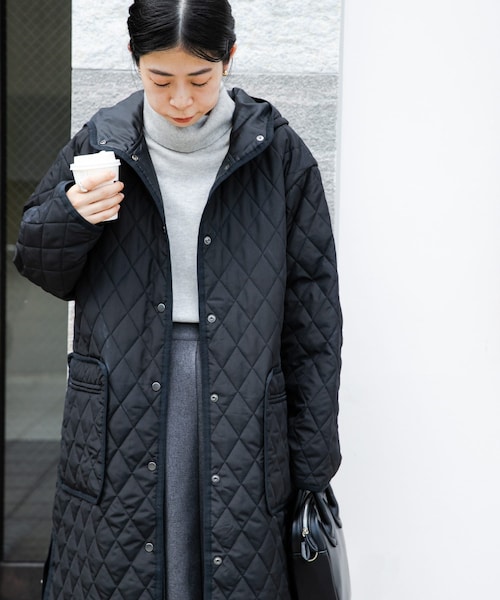 THREE SQUARE]キルティングフーディーコート | KOBUNSHA SELECT SHOP