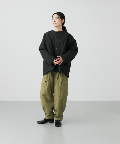 かぐれ（カグレ）の「中綿ノーカラーショートコート（）」 - WEAR