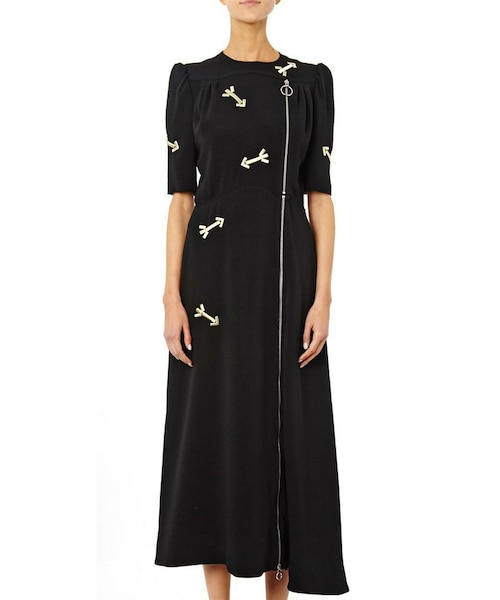 CARVEN（カルヴェン）の「Carven Embroidered-arrow zip dress 