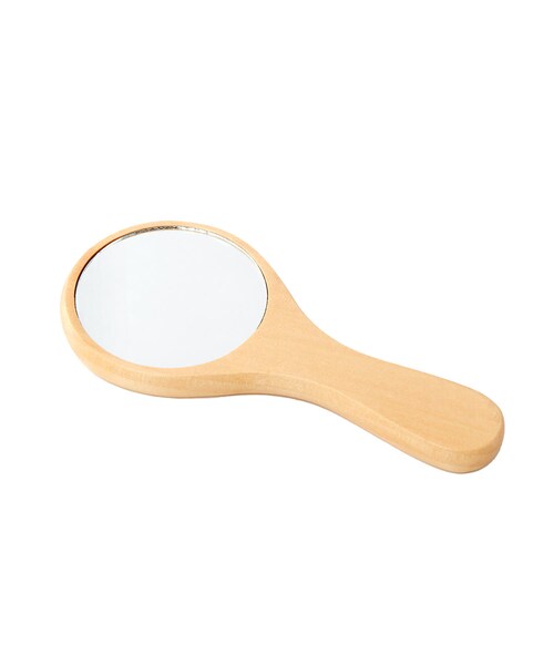 3coins(3coins)の「【and us】ウッドハンドミラー(ミラー・レディース・ベージュ・0)」の1枚目の写真