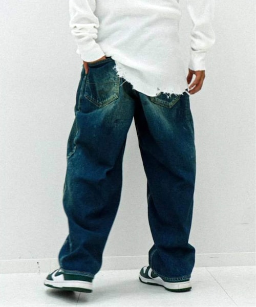 ANCELLM WISM別注 AGING LOOSE TAPERED DENIM ANCELLM AGING LOOSE TAPERED DENIM WISM別注