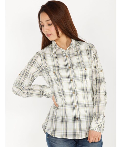 AVIREX（アヴィレックス）の「L/S CHECK CACHE COEU（トップス・レディース・RED/GREEN/BLUE・S/M）」の2枚目の写真