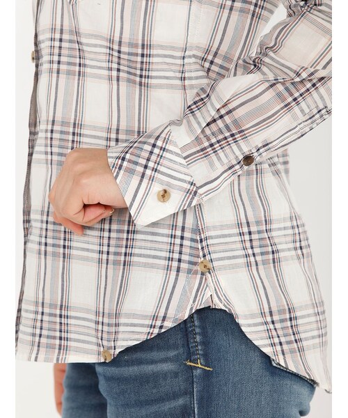 AVIREX（アヴィレックス）の「L/S CHECK CACHE COEU（トップス・レディース・RED/GREEN/BLUE・S/M）」の14枚目の写真