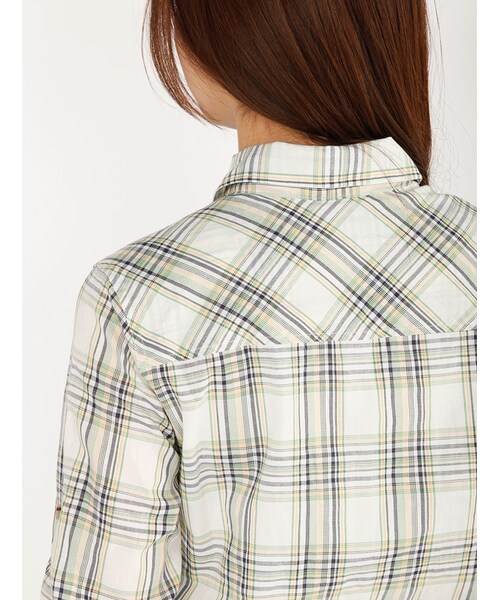 AVIREX（アヴィレックス）の「L/S CHECK CACHE COEU（トップス・レディース・RED/GREEN/BLUE・S/M）」の7枚目の写真