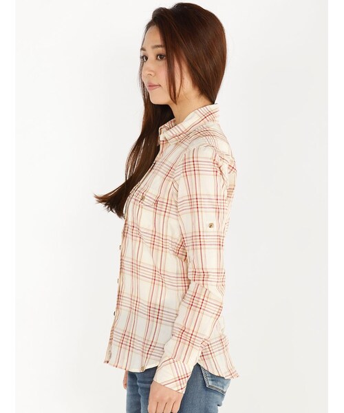 AVIREX（アヴィレックス）の「L/S CHECK CACHE COEU（トップス・レディース・RED/GREEN/BLUE・S/M）」の18枚目の写真