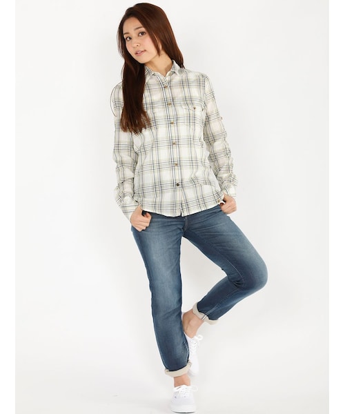 AVIREX（アヴィレックス）の「L/S CHECK CACHE COEU（トップス・レディース・RED/GREEN/BLUE・S/M）」の9枚目の写真