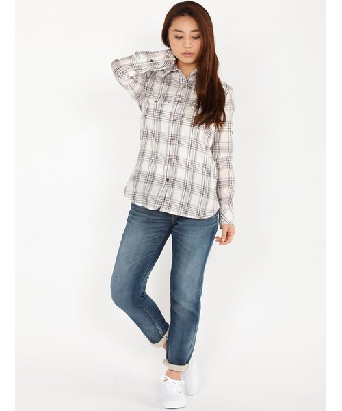 AVIREX（アヴィレックス）の「L/S CHECK CACHE COEU（トップス・レディース・RED/GREEN/BLUE・S/M）」の17枚目の写真