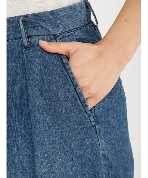 Rinajour（リナジュール）の「RINA デニムガウチョPT（パンツ・レディース・INDIGO/USED・1/2）」の13枚目の写真