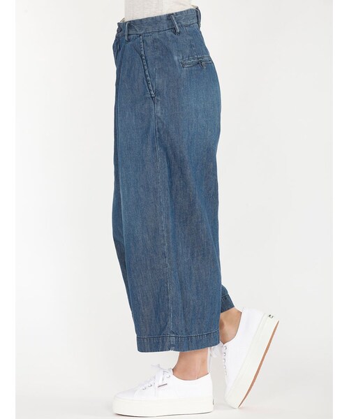 Rinajour（リナジュール）の「RINA デニムガウチョPT（パンツ・レディース・INDIGO/USED・1/2）」の10枚目の写真