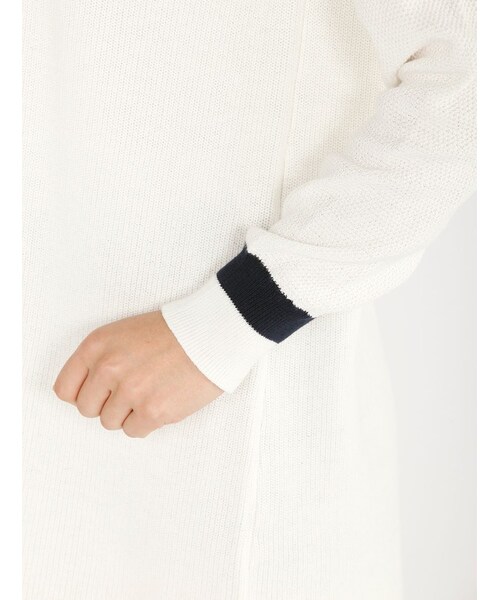 Rinajour（リナジュール）の「綿チルデンワンピース（ワンピース/ドレス・レディース・OFF/WHITE/NAVY・F）」の5枚目の写真