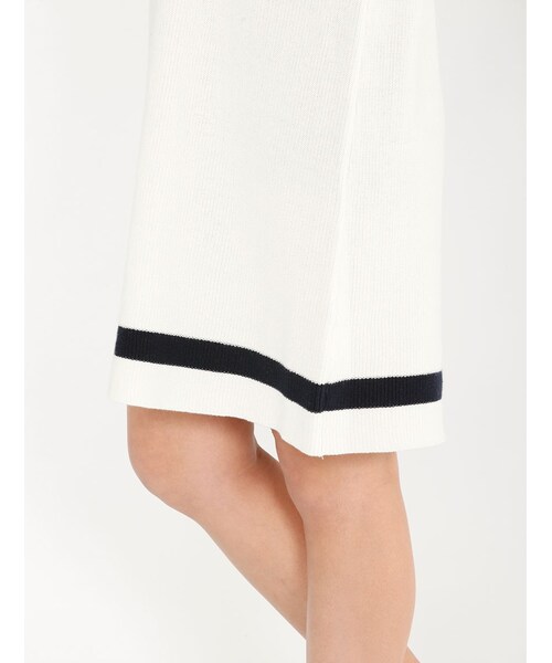 Rinajour（リナジュール）の「綿チルデンワンピース（ワンピース/ドレス・レディース・OFF/WHITE/NAVY・F）」の6枚目の写真