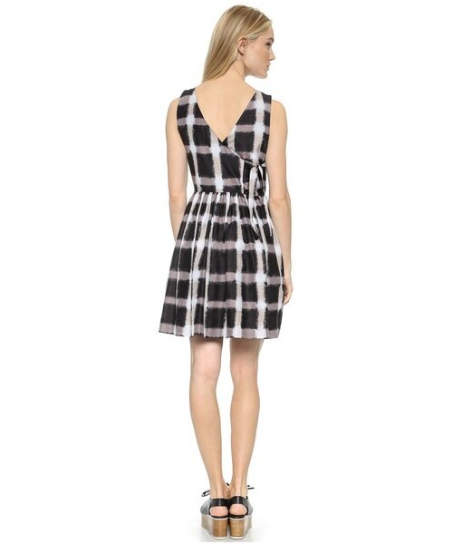 Marc by Marc Jacobs（マークバイマークジェイコブス）の「Marc by Marc Jacobs Blurred Gingham Voile Dress（ワンピース・レディース・Black Multi・8/6/2/0/10/4）」の4枚目の写真