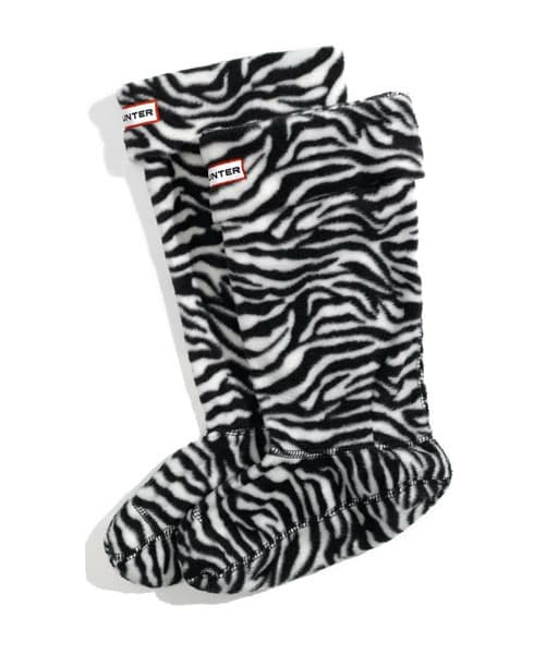 Hunter Zebra Print Welly Socks 