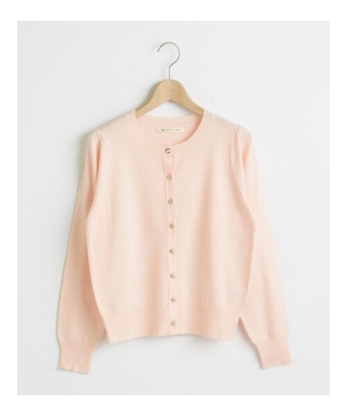 MAJESTIC LEGON（マジェスティックレゴン）の「ビジュー釦カーディガン（トップス・レディース・レッド/アイボリー/イエロー/ピンク/ラベンダー/グレー・Free）」の9枚目の写真