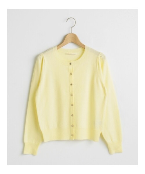 MAJESTIC LEGON（マジェスティックレゴン）の「ビジュー釦カーディガン（トップス・レディース・レッド/アイボリー/イエロー/ピンク/ラベンダー/グレー・Free）」の8枚目の写真
