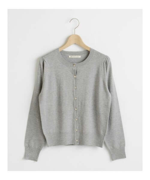 MAJESTIC LEGON（マジェスティックレゴン）の「ビジュー釦カーディガン（トップス・レディース・レッド/アイボリー/イエロー/ピンク/ラベンダー/グレー・Free）」の11枚目の写真