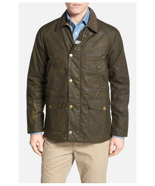 Barbour(バブアー)の「Barbour 'Coltdale' Waxed Tattersall Jacket(トップス・メンズ・Peat・Regular Large/Regular Medium/Regular Small/Regular X-Large/Regular XX-Large)」の1枚目の写真