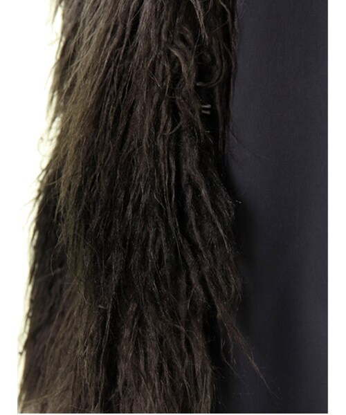 BORNY（ボルニー）の「ヴィーガンファーブルゾン（ジャケット/アウター・レディース・グレー/ベージュ・F）」の8枚目の写真