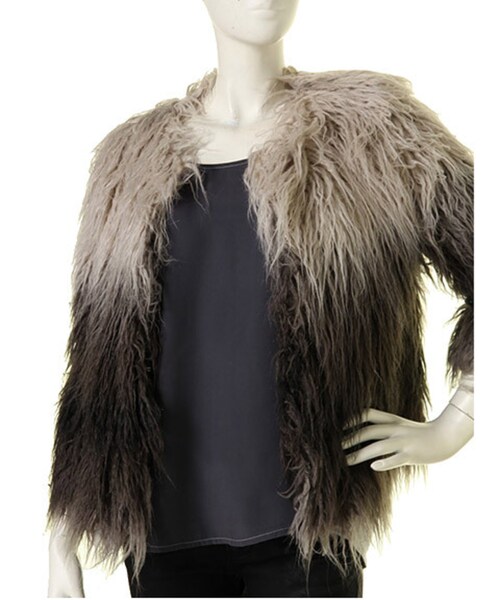 BORNY（ボルニー）の「ヴィーガンファーブルゾン（ジャケット/アウター・レディース・グレー/ベージュ・F）」の6枚目の写真