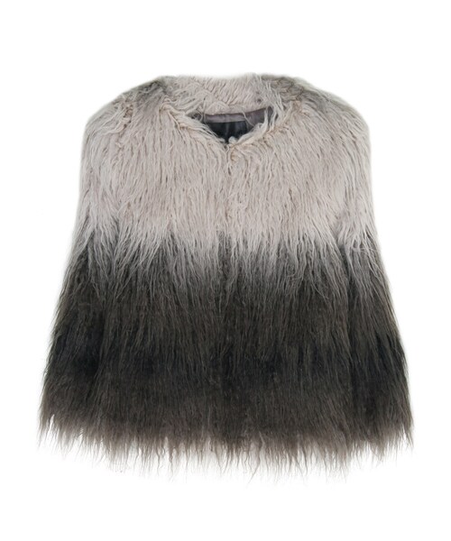 BORNY（ボルニー）の「ヴィーガンファーブルゾン（ジャケット/アウター・レディース・グレー/ベージュ・F）」の3枚目の写真