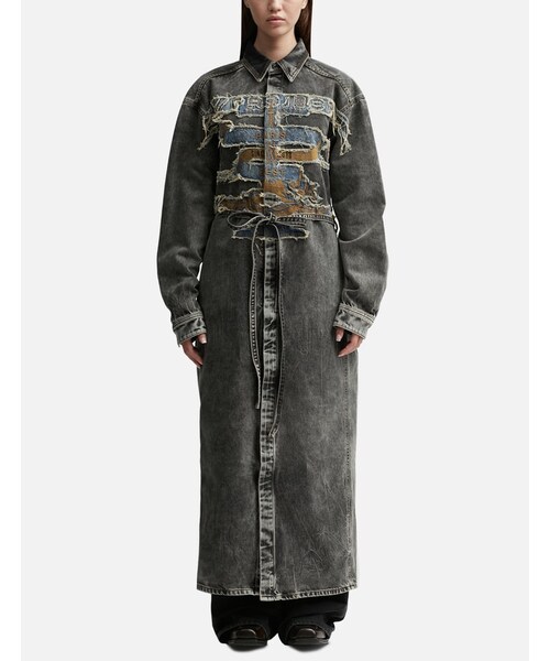 Paris Best Patch Denim Shirt Dress