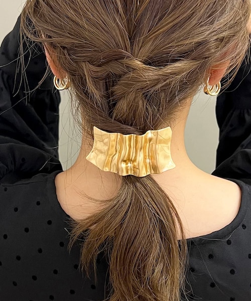 Lattice（Lattice）の「【オケージョン】メタルバレッタ（バレッタ/ヘアクリップ・レディース・シルバー/ゴールド・0）」の2枚目の写真