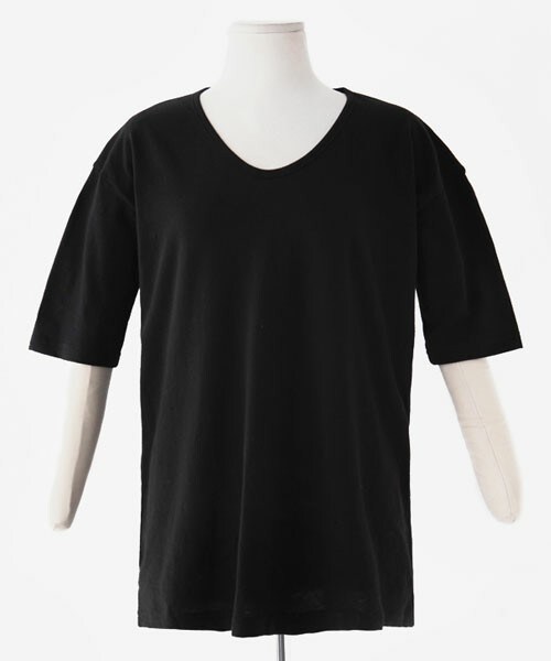 DHOLIC（ディーホリック）の「ラウンドネック半袖Tシャツ（Tシャツ/カットソー・レディース・グレー/ディープグリーン/サーモンピンク/ブラック/ホワイトアイボリー・FREE）」の3枚目の写真