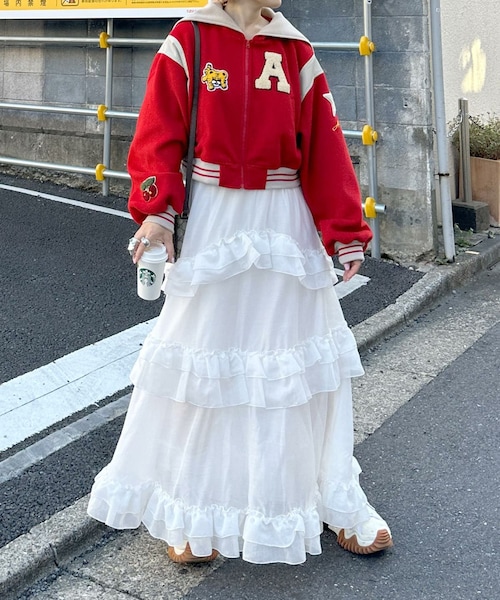 w closet（ダブルクローゼット）の「【Alley】ワッペン刺繍スタジャン