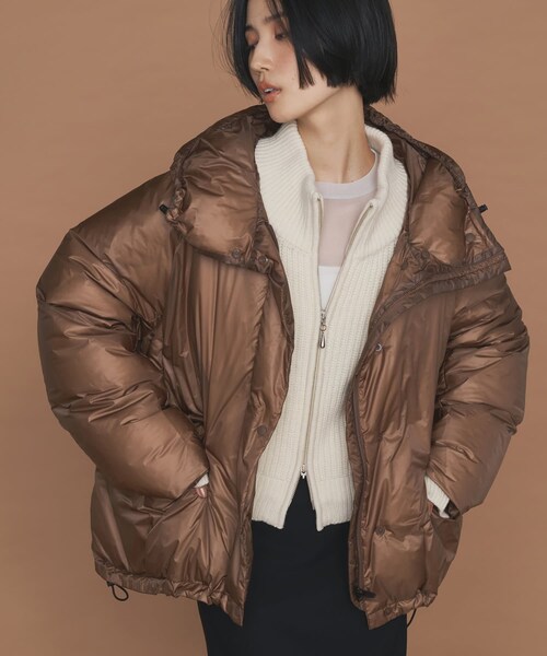 GALLARDAGALANTE(ガリャルダガランテ)の「【REMI RELIEF】軽量ショートダウン(ダウンジャケット/コート・レディース・ダークブラウン/モカ・M)」の2枚目の写真