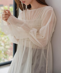 Kastane | シャーリンクダブルチュールTEE(Tシャツ/カットソー)