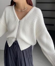 CAPRICIEUX LE'MAGE | Wジップキャンディニット(ニット/セーター)